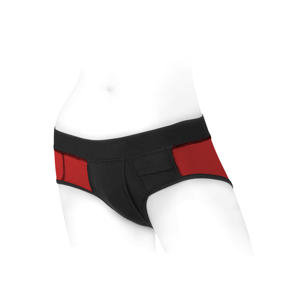 SpareParts Tomboi Harness Red/Black - XL