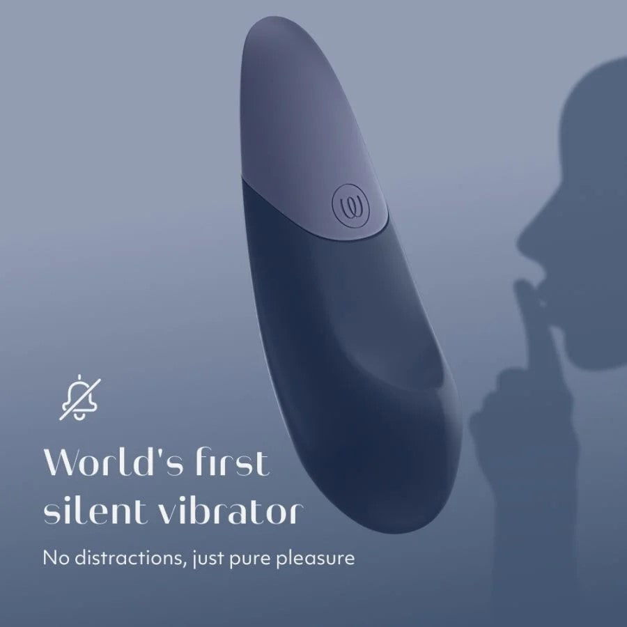 Womanizer Vibe Clitoral Lay-On Vibrator-Dark Blue