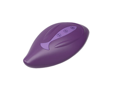 Bouncy Bliss Sit-On Vibrator with Remote - Purple