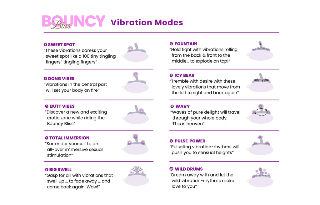 Bouncy Bliss Sit-On Vibrator with Remote - Purple