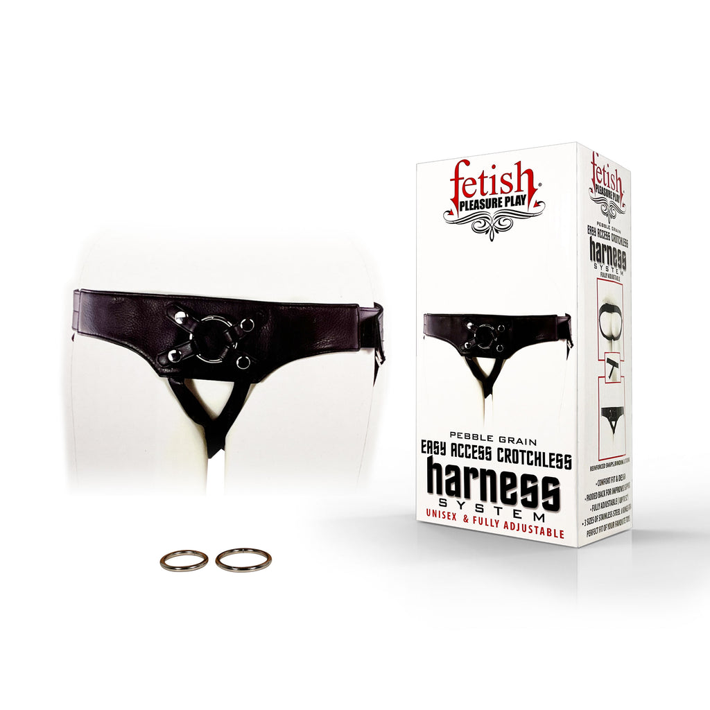 Fetish Pleasure Play Easy Access Crotchless Harness