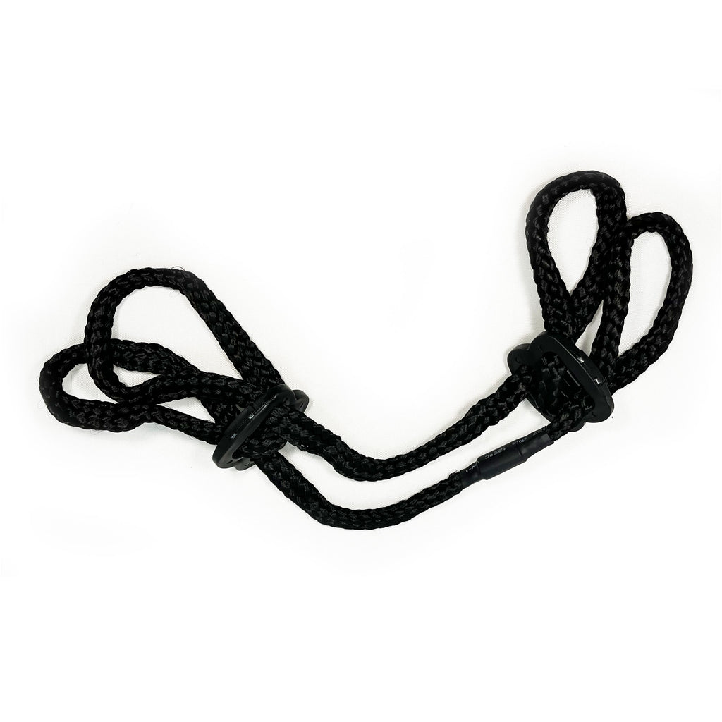 Fetish Pleasure Play Silky Black Rope Cuffs