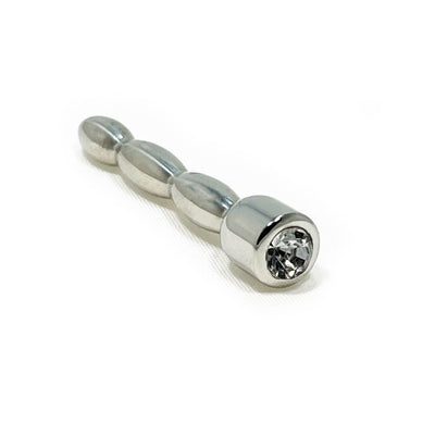 Metal Pleasure Play Urethral Plug With Jewel