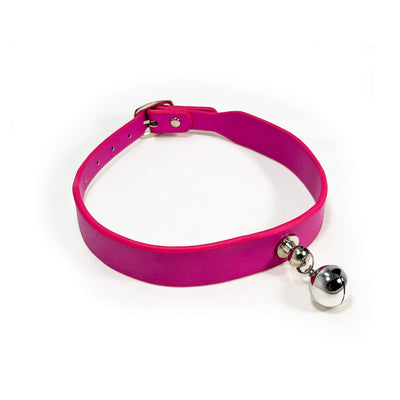 Fetish Pleasure Play Collar w/Bell - Pink