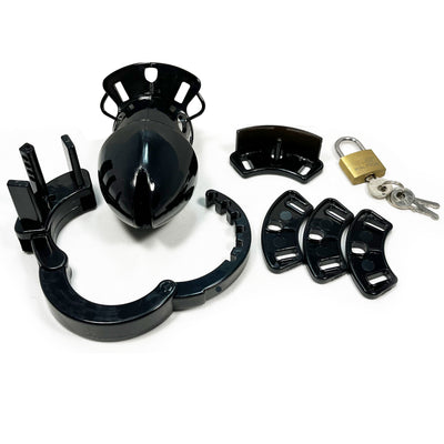 BLACK COCK CAGE CHASTITY DEVICE