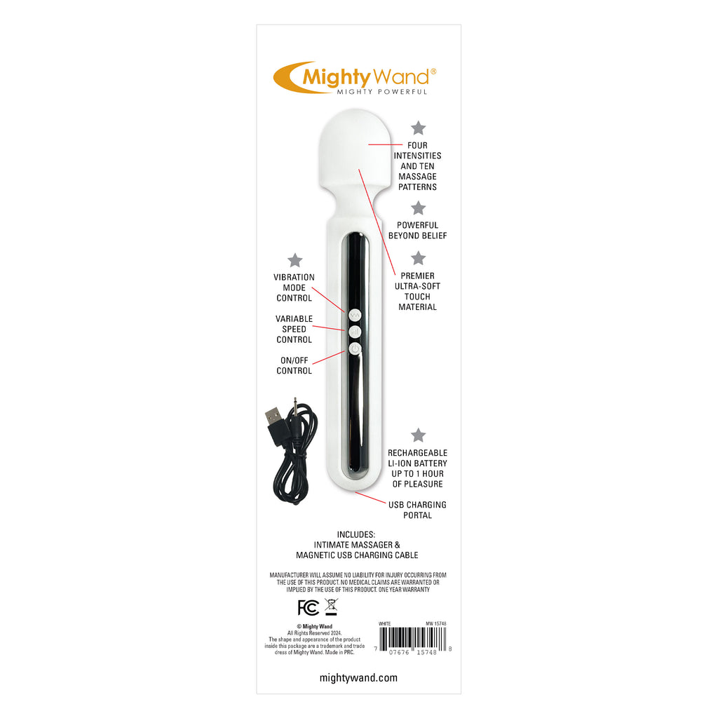 Mighty Wand Cyber Plus Personal Massager Vibrator - White