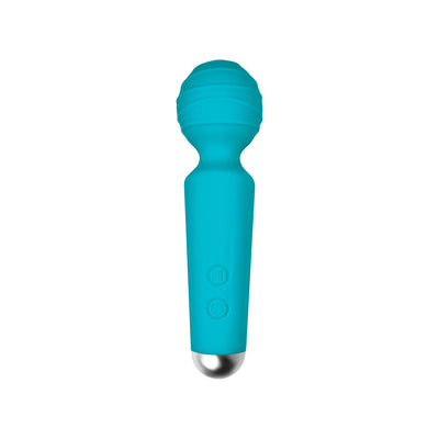 Duet Teal Mini Pleasure Wand Vibrating Massager