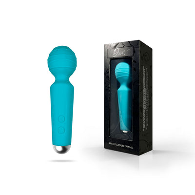 Duet Teal Mini Pleasure Wand Vibrating Massager