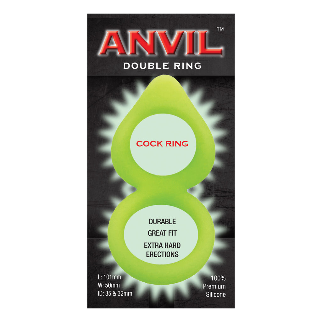 Anvil Glow-in-the-Dark Green Double Ring
