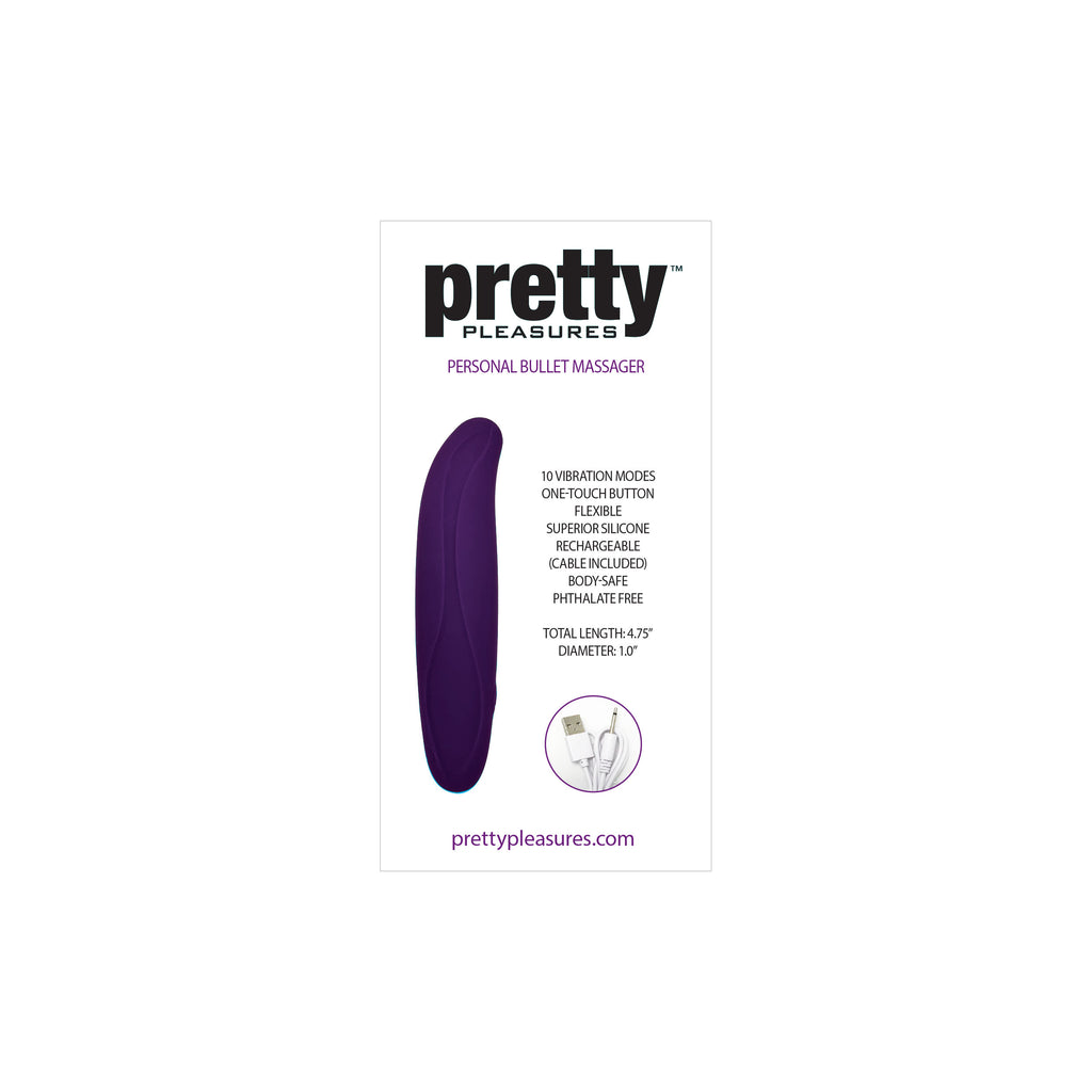 Pretty Pleasures Flex Bullet Massager Vibrator - Violet