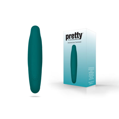 Pretty Pleasures Flex Bullet Massager Vibrator - Teal