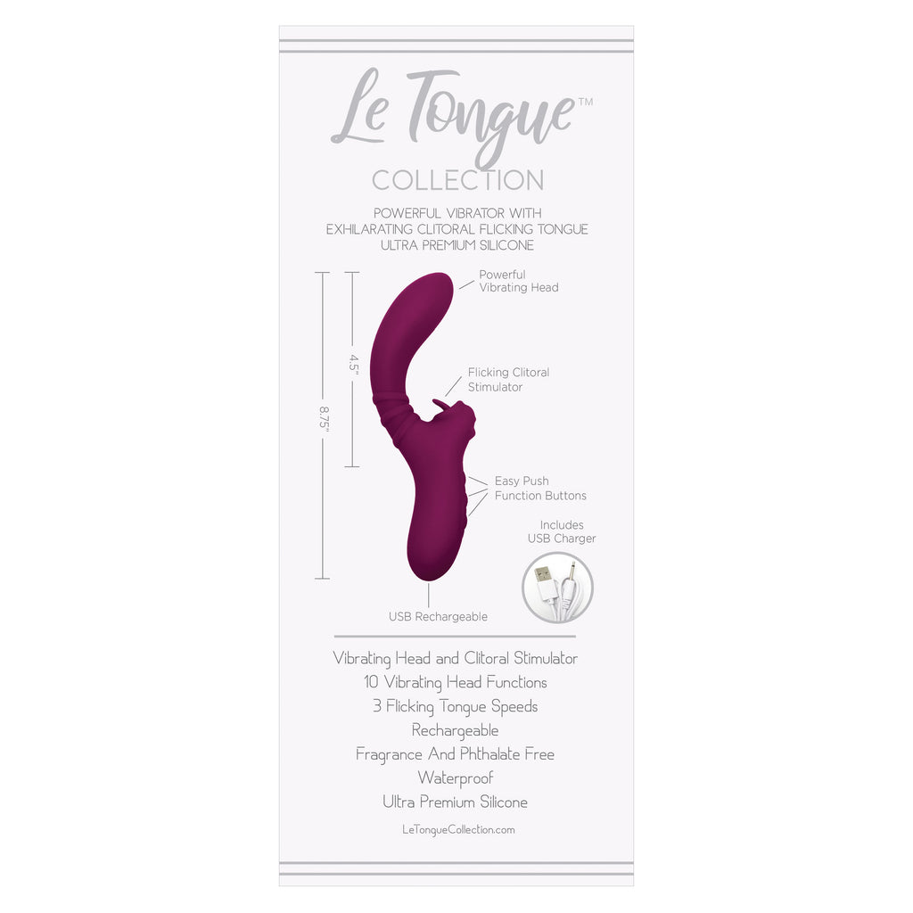 Le Tongue Flicker Clitoral & G-Spot Vibrator