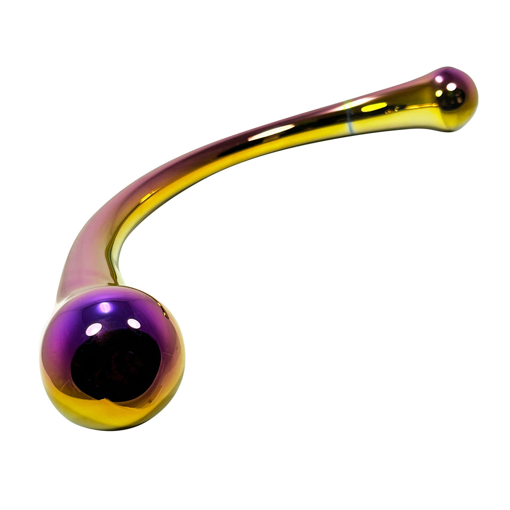 Fetish Pleasure Play Iridescent Glass Double-Ended Wand