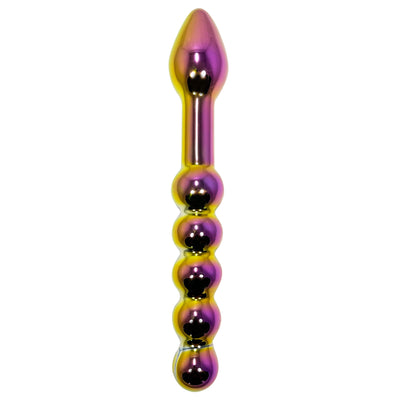 Fetish Pleasure Play Iridescent Glass Dual Ended Wand