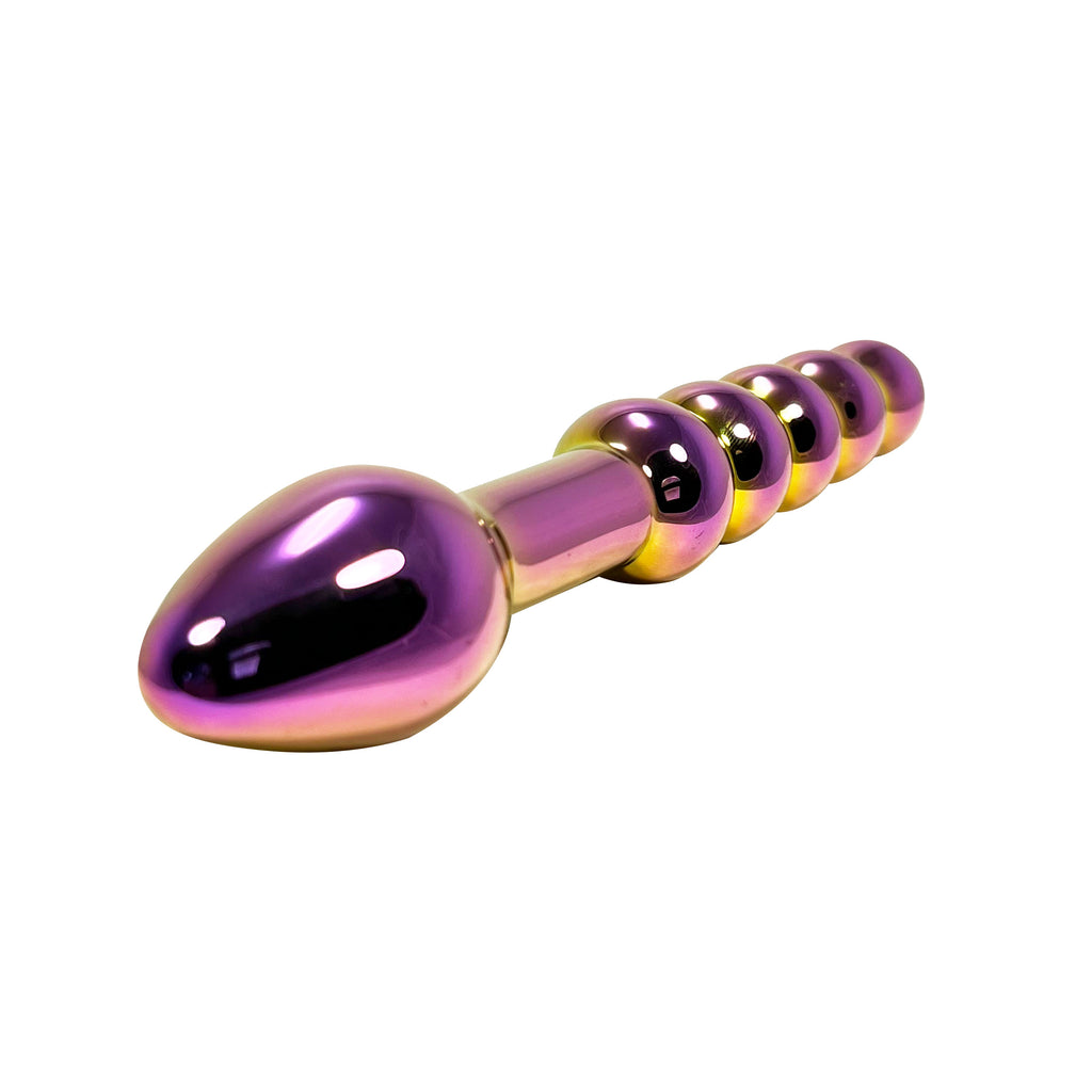 Fetish Pleasure Play Iridescent Glass Dual Ended Wand