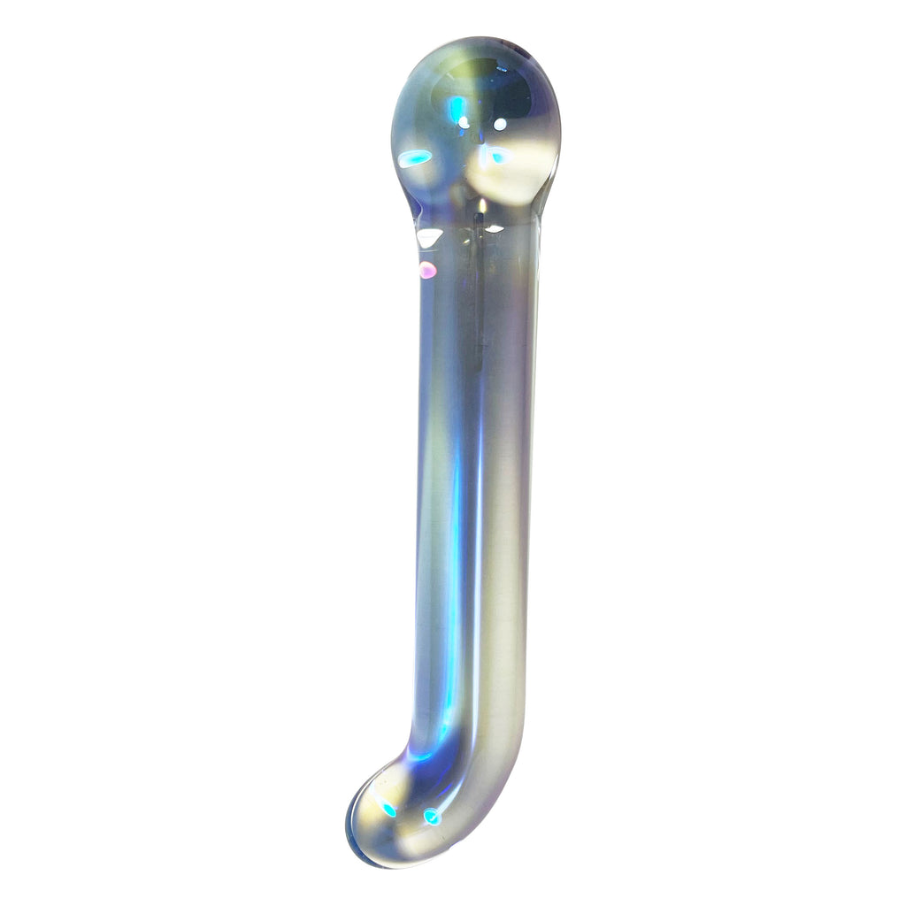 Fetish Pleasure Play Clear Glass Clear Angled Wand