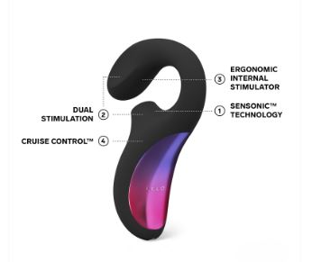 Lelo Enigma Cruise Dual Action Triple Motor Vibrator Massager - Black