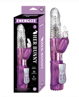 Energize Her Bunny 3 Rabbit Dual Stimulation Vibrator - Purple