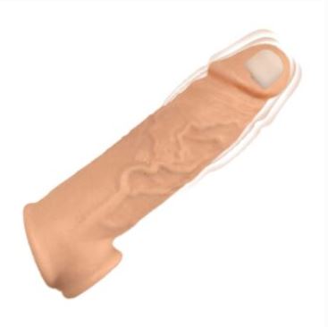 Nasstoys Natural Realskin Vibrating Penis Xtender - White