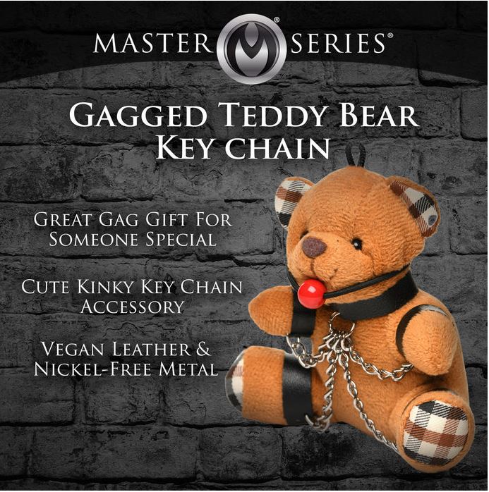 Master Series Gagged Plush Teddy Bear Keychain