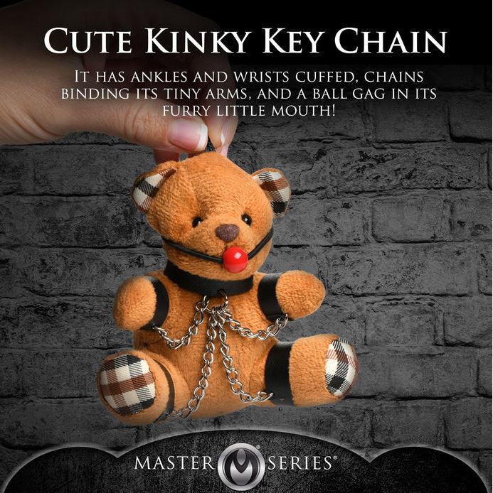 Master Series Gagged Plush Teddy Bear Keychain