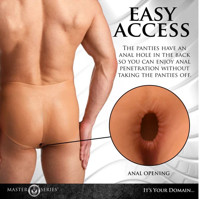 Master Series Pussy Panties Silcone Vagina & Ass Panties - Large