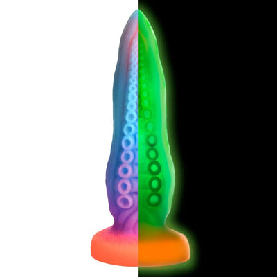 TENTA-COCK SILICONE GLOW-IN-THE-DARK DILDO