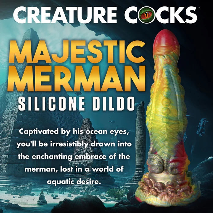 MAJESTIC MERMAN SILCONE FANTASY DILDO