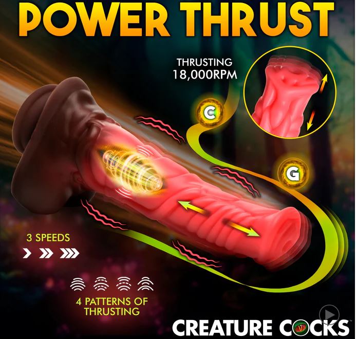 Creature Cocks Deluxe Centaur Thrusting & Vibrating Silicone Dildo