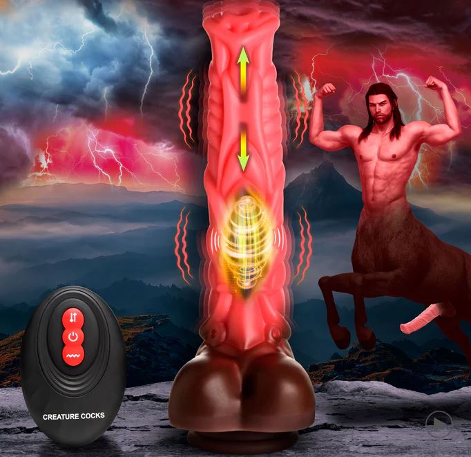 Creature Cocks Deluxe Centaur Thrusting & Vibrating Silicone Dildo