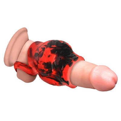 Hell Hound Silicon Penis Sleeve & Ball Stretcher Large