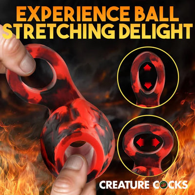 Hell Hound Silicon Penis Sleeve & Ball Stretcher Large