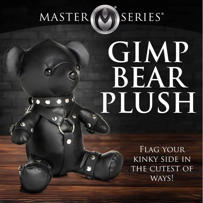 Master Series Black Gimp Plush Teddy Bear