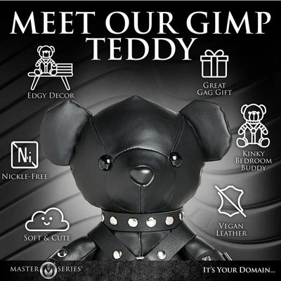 Master Series Black Gimp Plush Teddy Bear