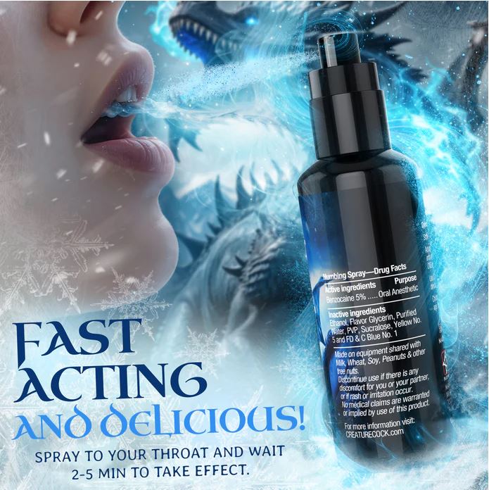 Creature Cocks Spearmint Deep Throat Numbing Spray - 2 oz