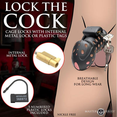 Master Series Lock Down Chastity Cock Cage