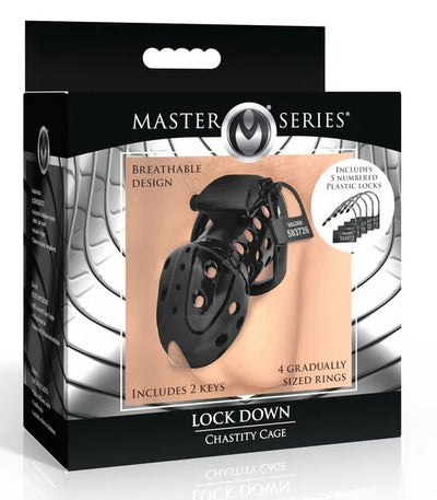 Master Series Lock Down Chastity Cock Cage