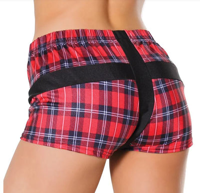 Red & Black Plaid Holiday Boxer Brief - One Size