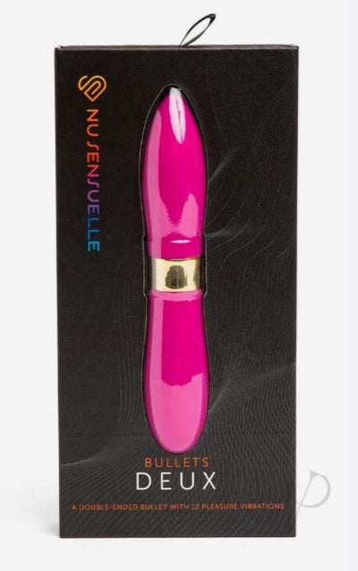 Nu Sensuelle Deux Silicone Rechargeable Bullet Vibrator - Magenta - Rose Gold