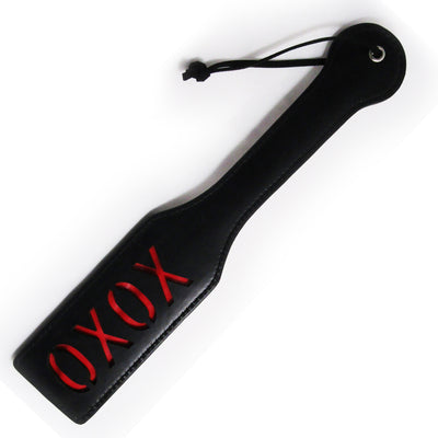 Fetish Pleasure Play Black XOXO Paddle