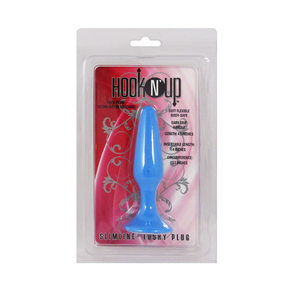 Hook N' Up Slimline Anal Plug - Blue