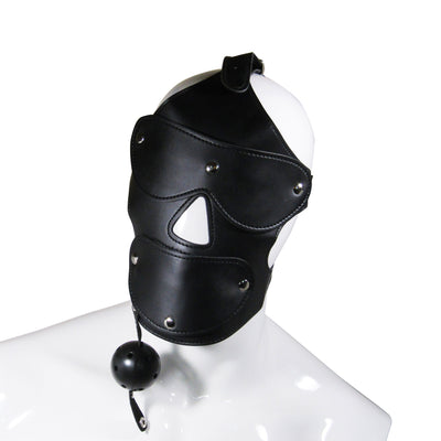 Fetish Pleasure Play Black Confine Hood