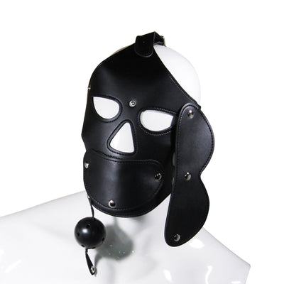 Fetish Pleasure Play Black Confine Hood