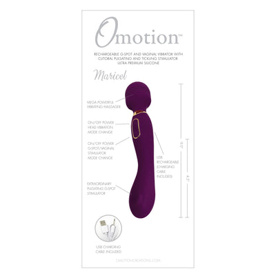 Omotion Maricel Personal Massager Wand Vibrator - Plum