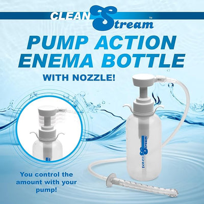 CleanStream Pump Action Enema Bottle with Nozzle