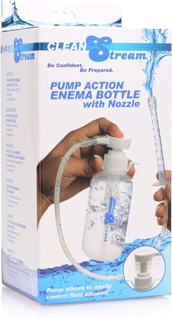 CleanStream Pump Action Enema Bottle with Nozzle