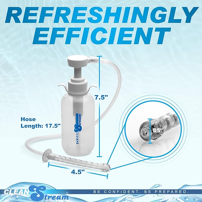 CleanStream Pump Action Enema Bottle with Nozzle