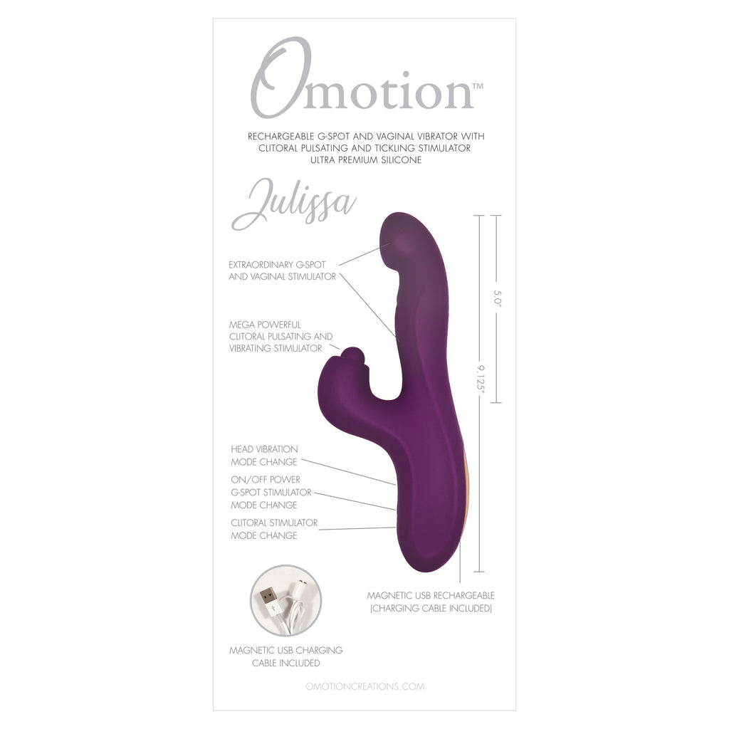 Omotion Julissa Thumper Rabbit Personal Massager Vibrator - Purple