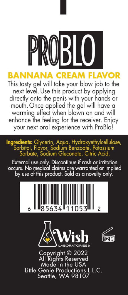 ProBlo Oral Pleasure Gel - Banana Cream