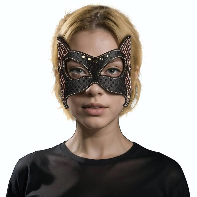 Rebellion Reign Cat Mask in Vegan Leather